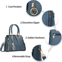 Vegan Leather Satchel Handbag