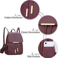 Quilted Leather Backpack Purse