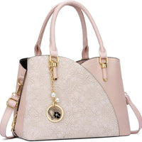 Triple-Compartment Satchel Handbag