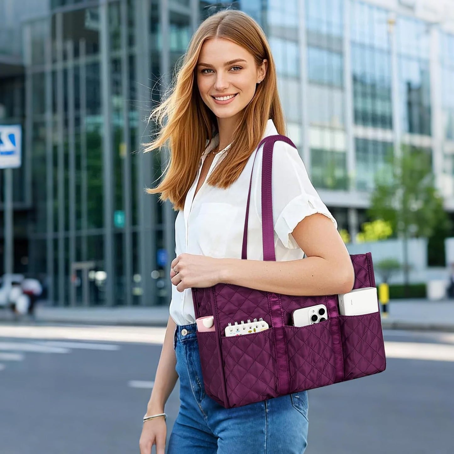 Large Water-Resistant Tote Bag