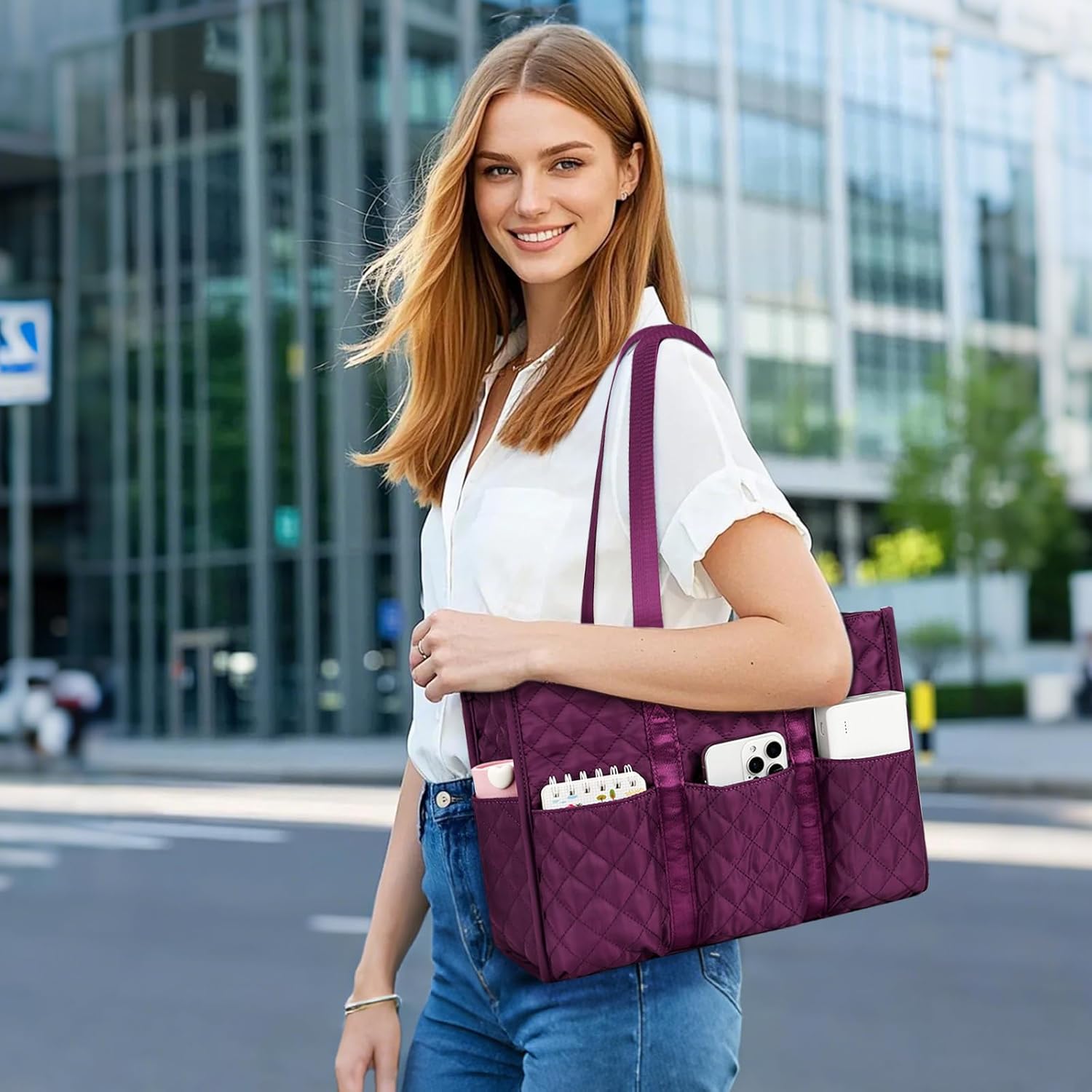 Large Water-Resistant Tote Bag