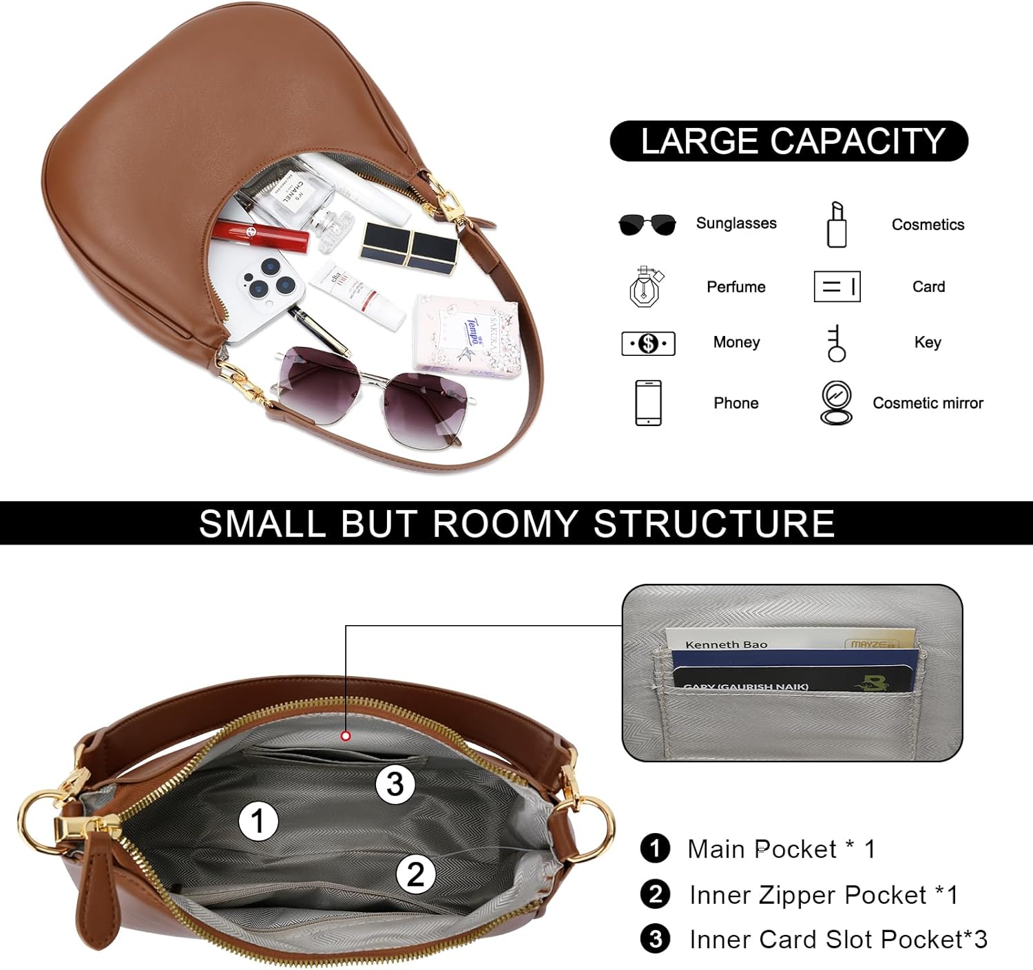 Small Crescent Shoulder Purse