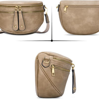 Trendy Leather Sling Crossbody Bag
