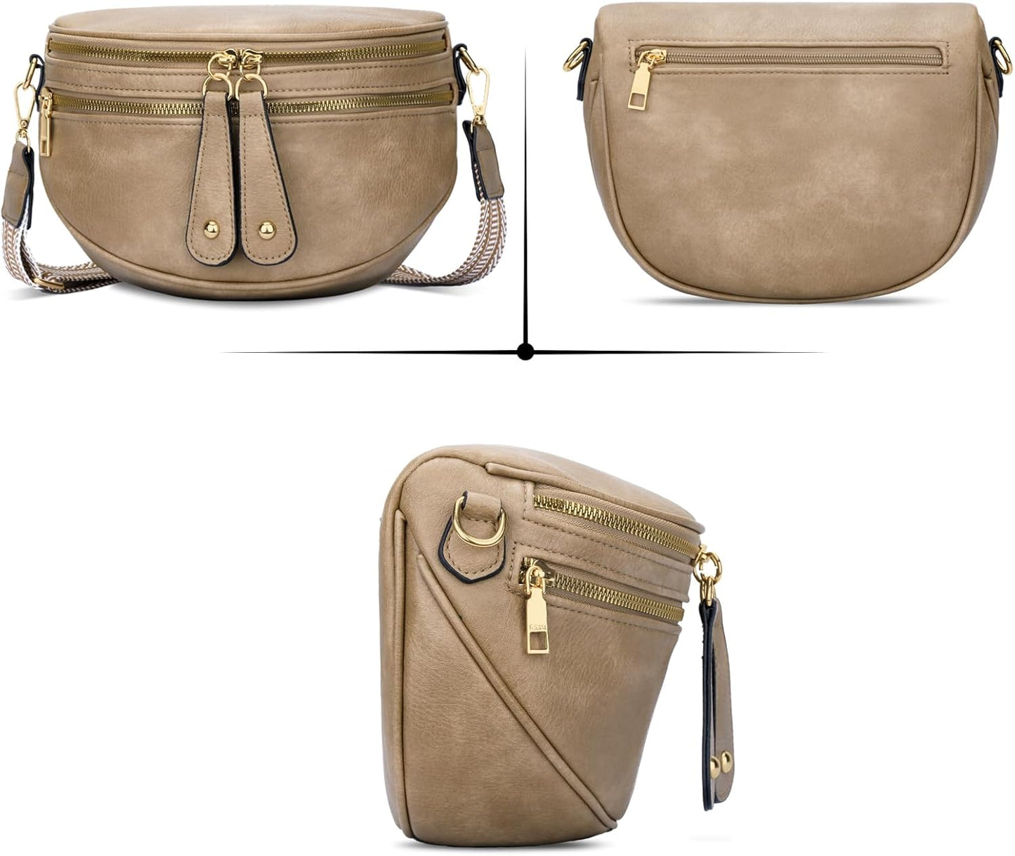 Trendy Leather Sling Crossbody Bag