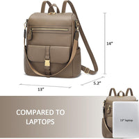 Anti-Theft Leather Backpack (Black)