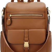 Anti-Theft Leather Backpack (Black)