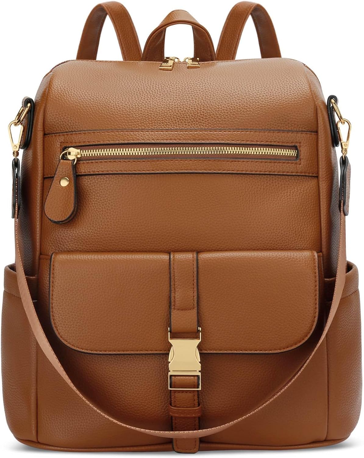 Anti-Theft Leather Backpack (Black)