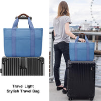 Canvas Crossbody Tote with Pockets