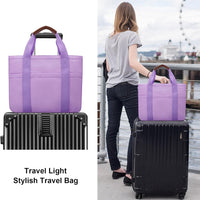 Canvas Crossbody Tote with Pockets