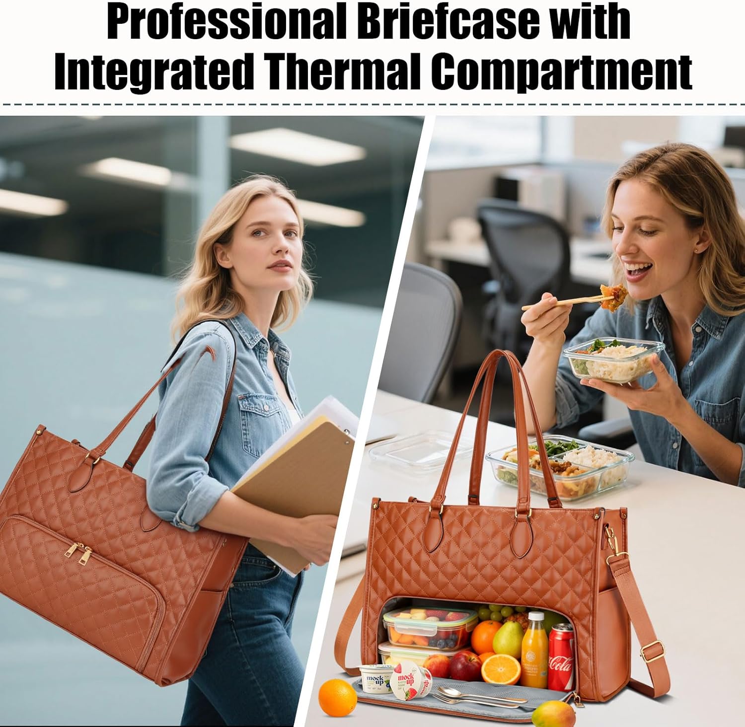 2-in-1 Laptop & Lunch Tote (Black)