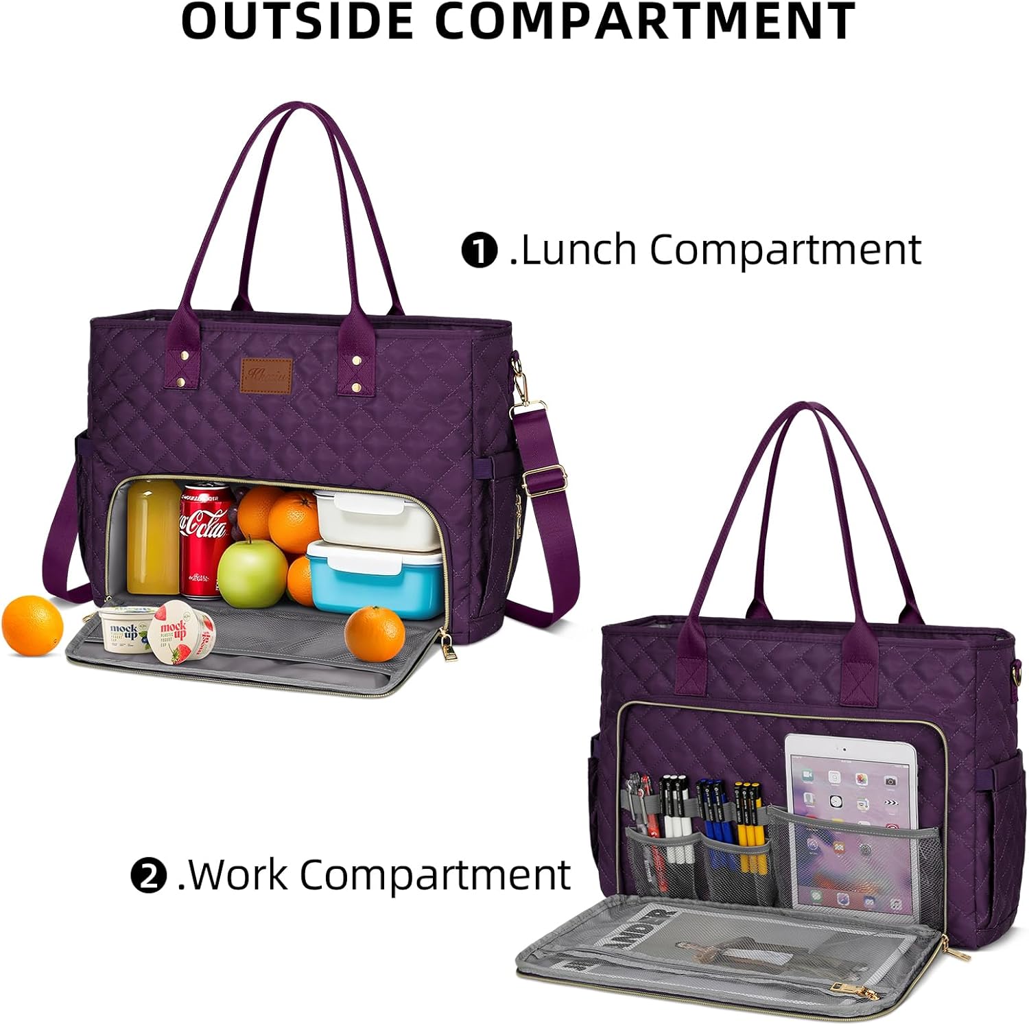 Laptop Tote with Lunch Pocket
