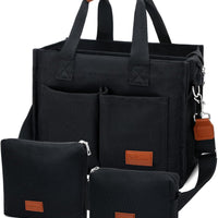 Large Canvas Tote Crossbody Bag