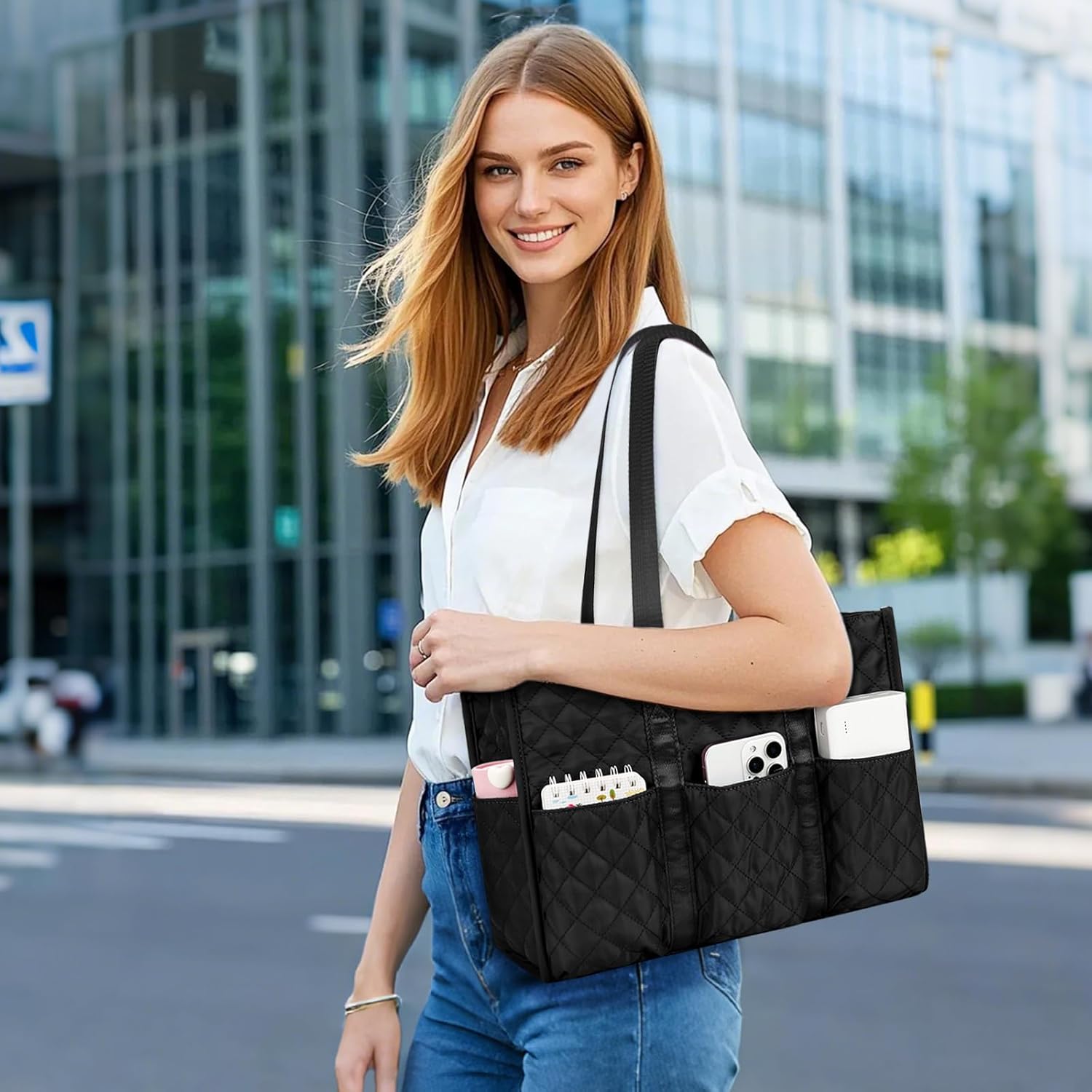 Large Water-Resistant Tote Bag