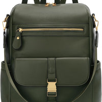 Anti-Theft Leather Backpack (Black)