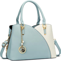 Triple-Compartment Satchel Handbag