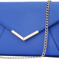 Faux Leather Envelope Clutch