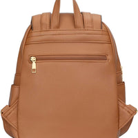 Quilted Leather Backpack Purse