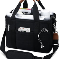 Canvas Crossbody Tote with Pockets