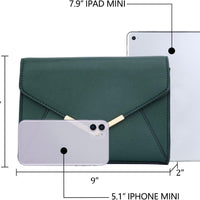 Faux Leather Envelope Clutch