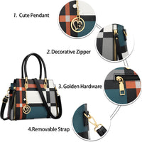 Vegan Leather Satchel Handbag