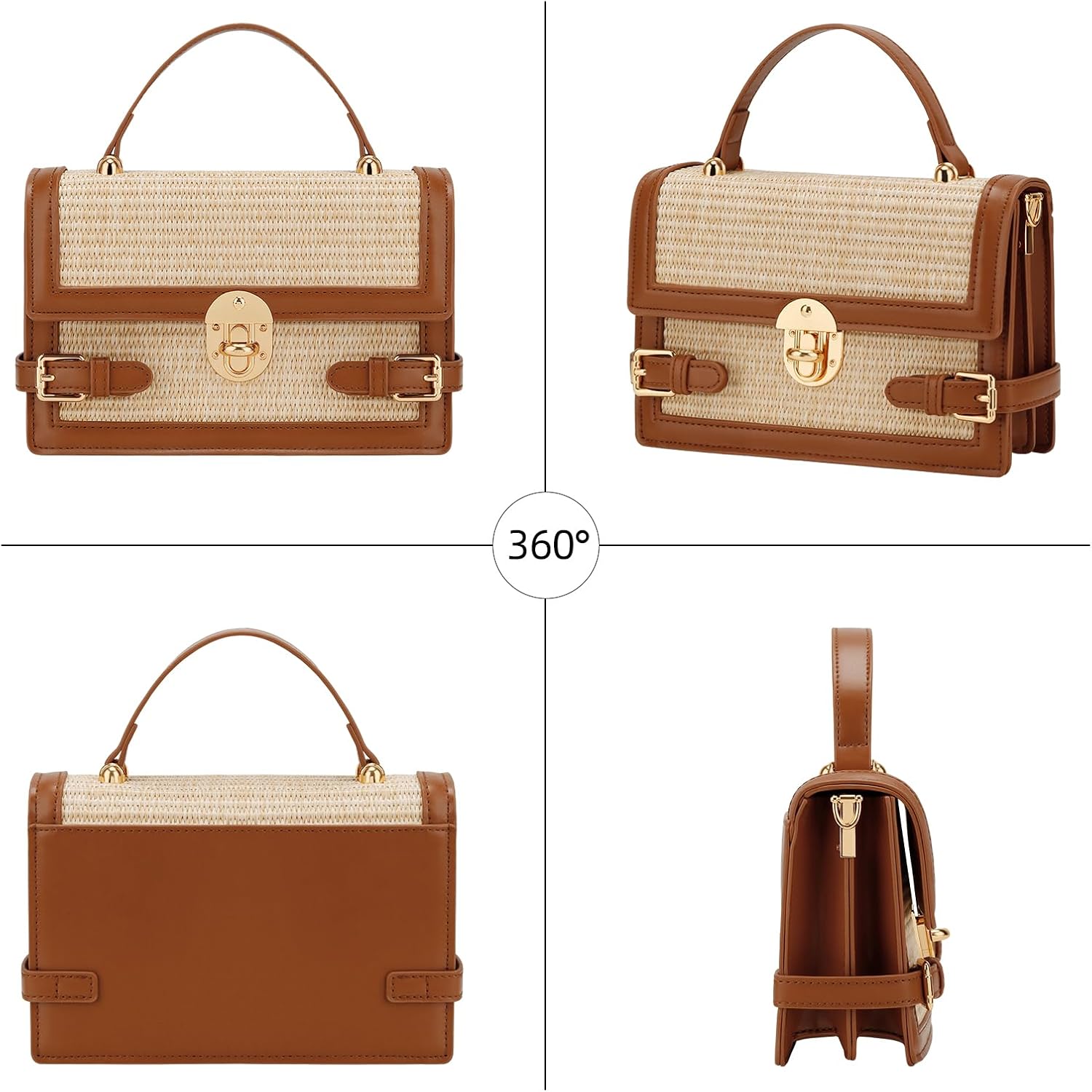 Straw Beach Shoulder & Clutch Bag