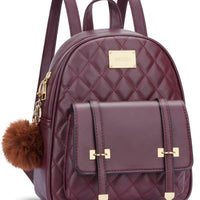 Quilted Mini Backpack Purse (White)