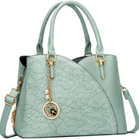 Triple-Compartment Satchel Handbag