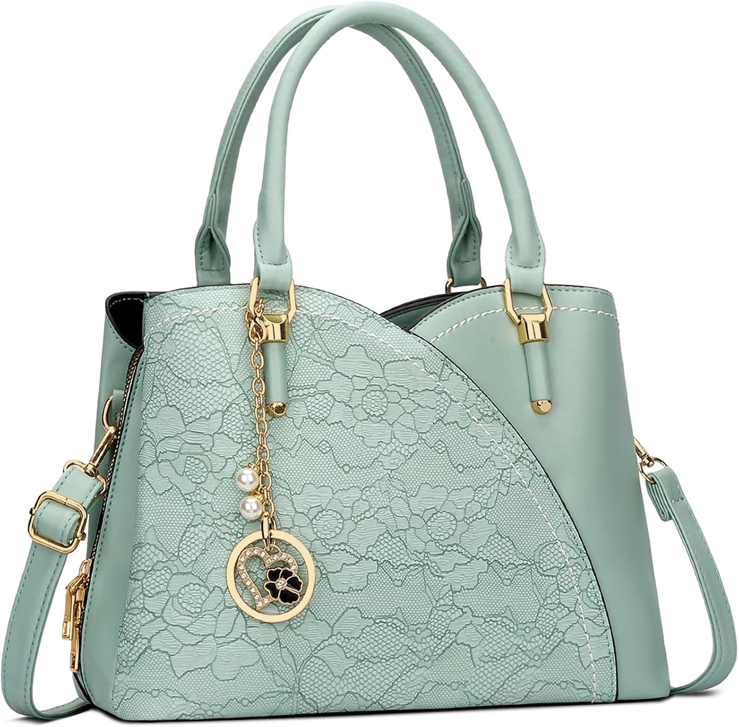 Triple-Compartment Satchel Handbag
