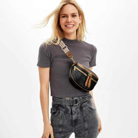 Trendy Leather Sling Crossbody Bag