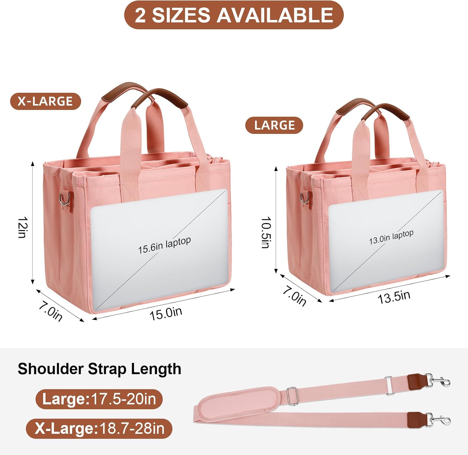 Canvas Crossbody Tote with Pockets