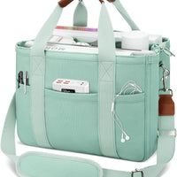 Canvas Crossbody Tote with Pockets