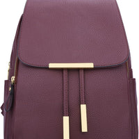 Quilted Leather Backpack Purse