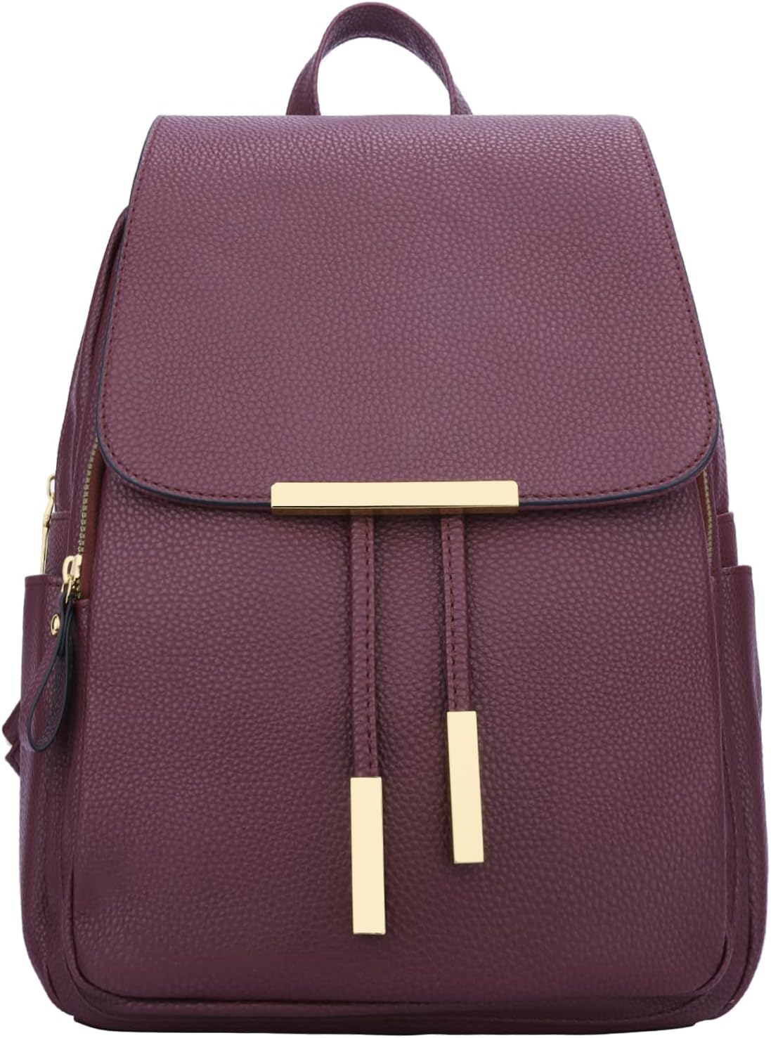 Quilted Leather Backpack Purse