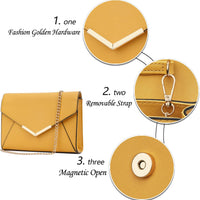 Faux Leather Envelope Clutch