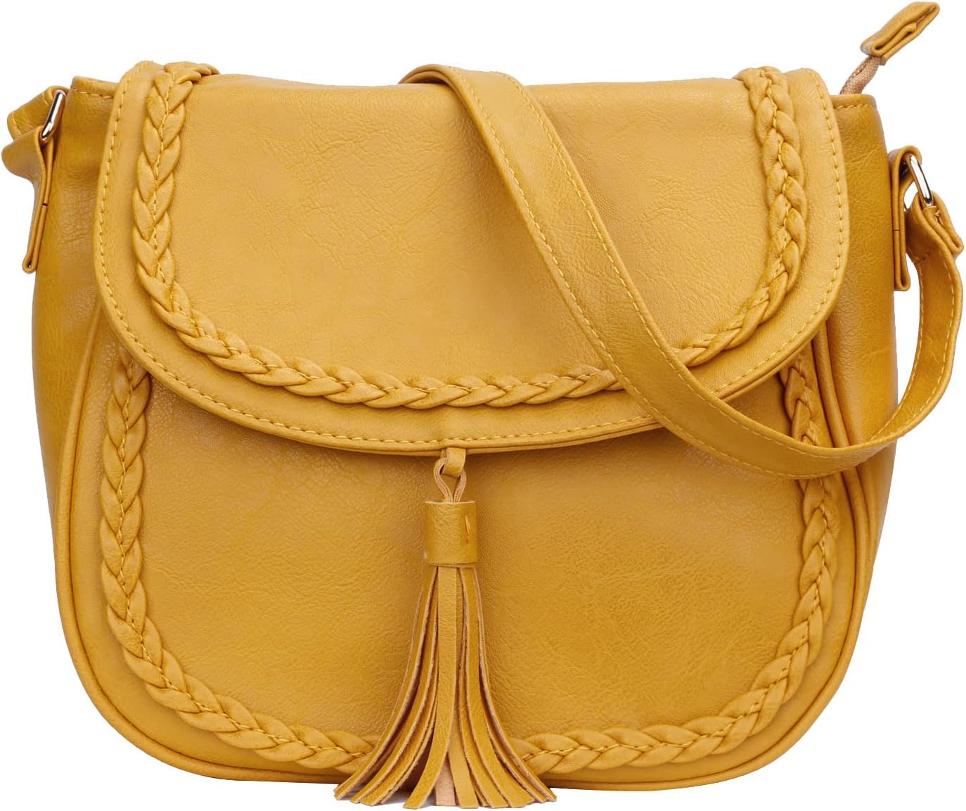 Tassel Flap Saddle Crossbody Bag