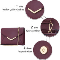 Faux Leather Envelope Clutch