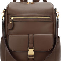 Anti-Theft Leather Backpack (Black)