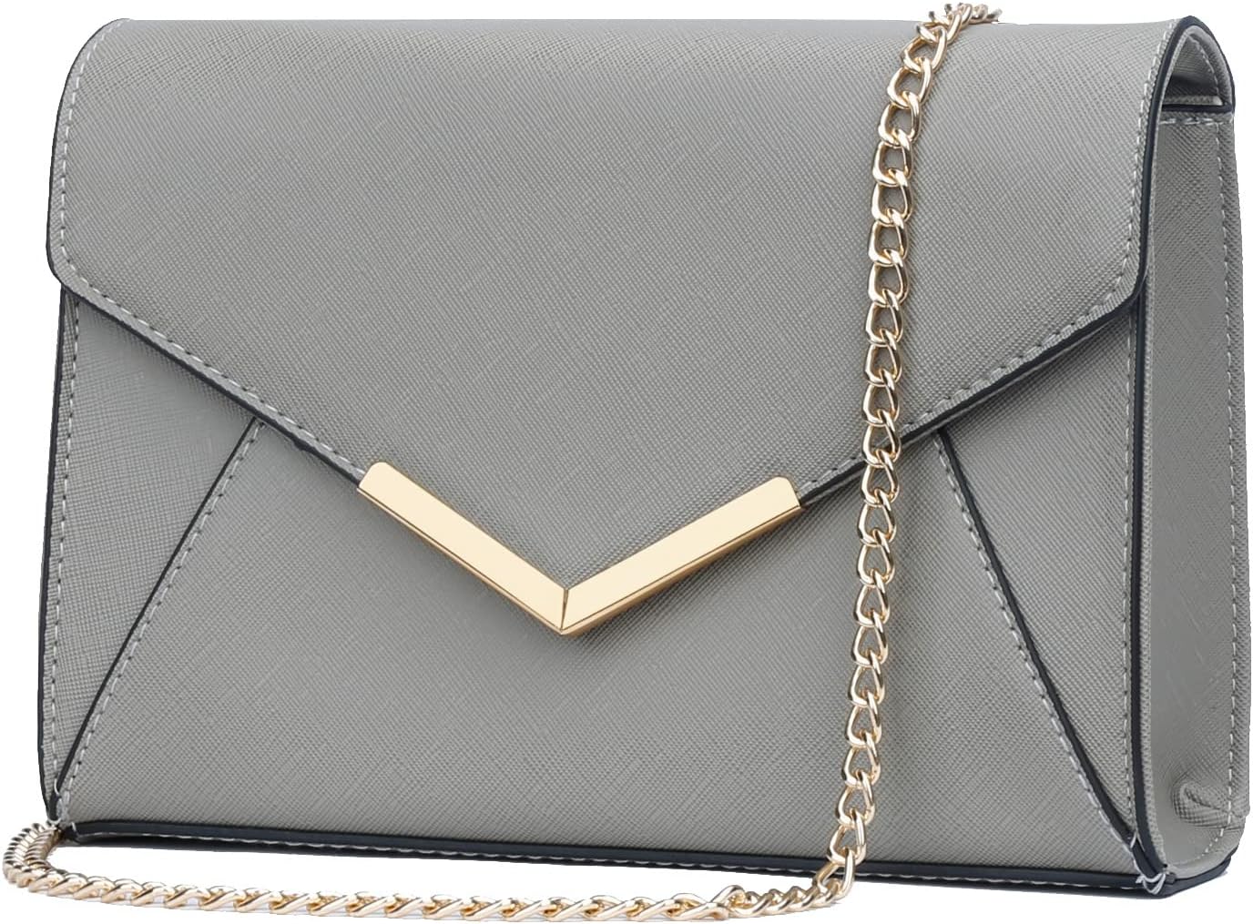 Faux Leather Envelope Clutch
