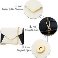 Faux Leather Envelope Clutch