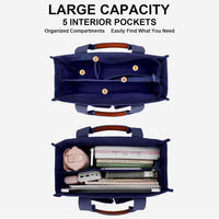 Large Canvas Tote Crossbody Bag