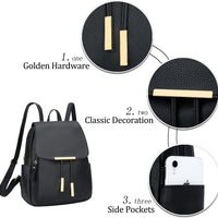 Quilted Leather Backpack Purse