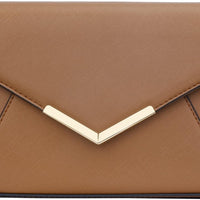 Faux Leather Envelope Clutch