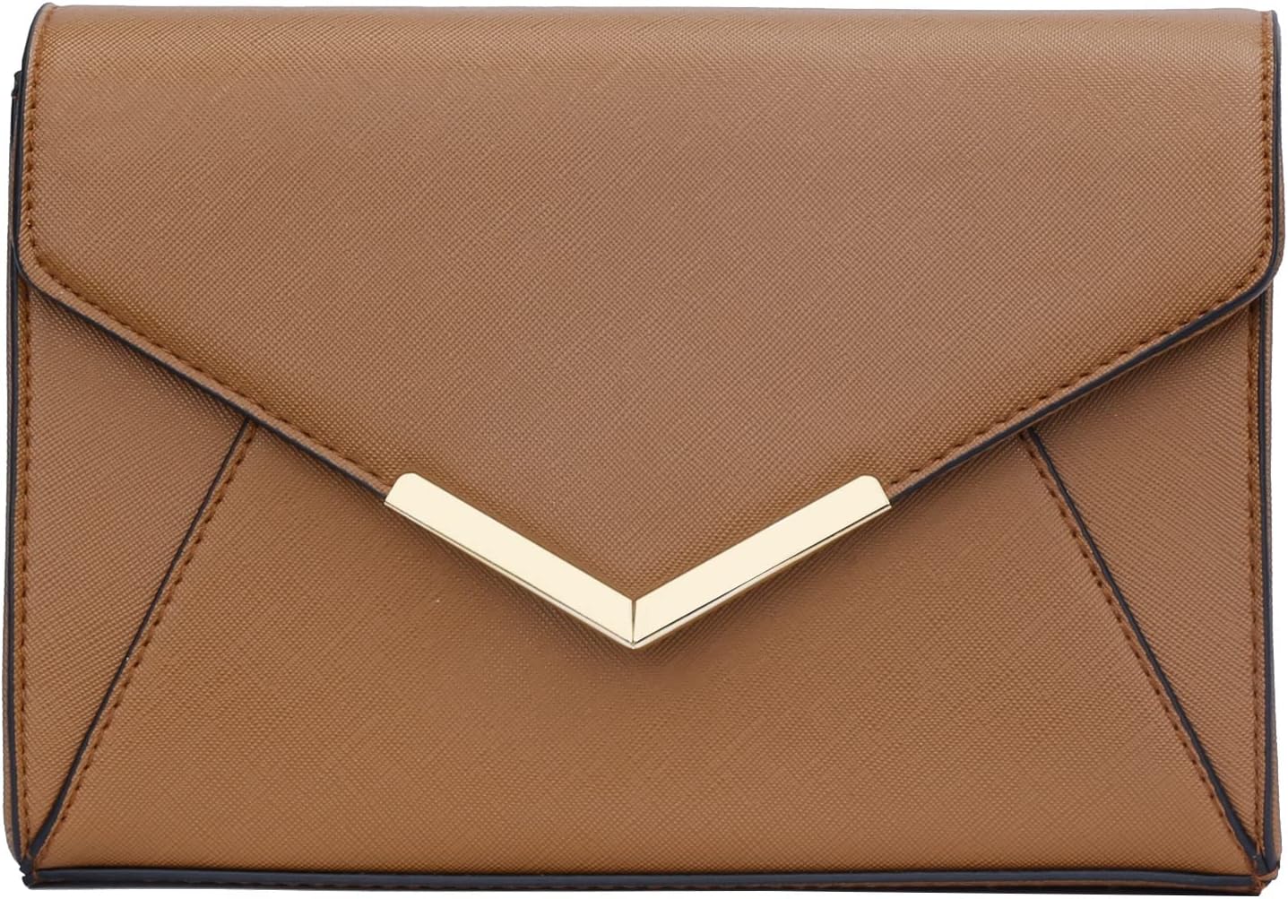 Faux Leather Envelope Clutch