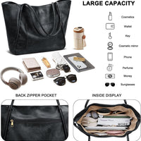 Large Leather Travel Tote Bag