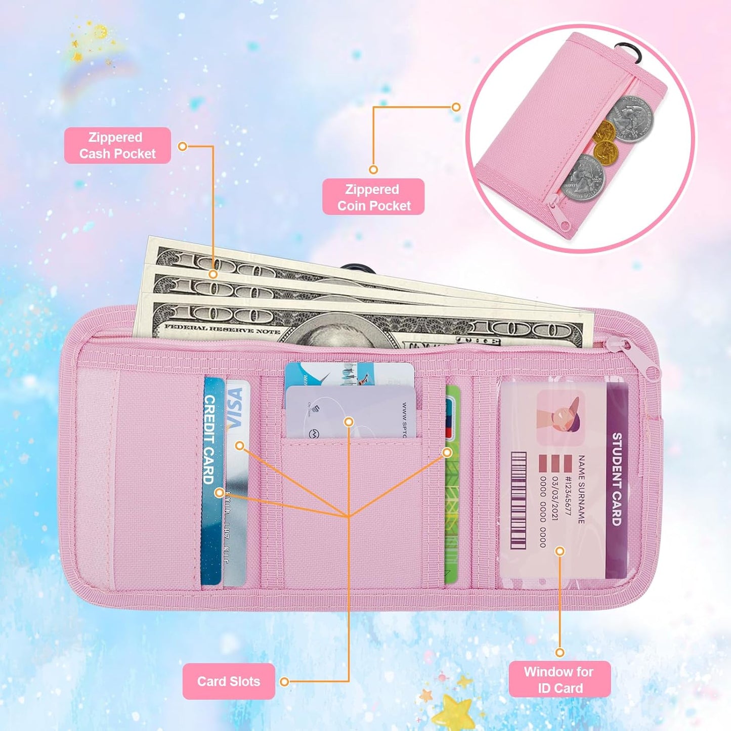 Girls Wallet with Initial