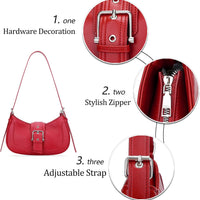 Retro Crescent Hobo Shoulder Bag