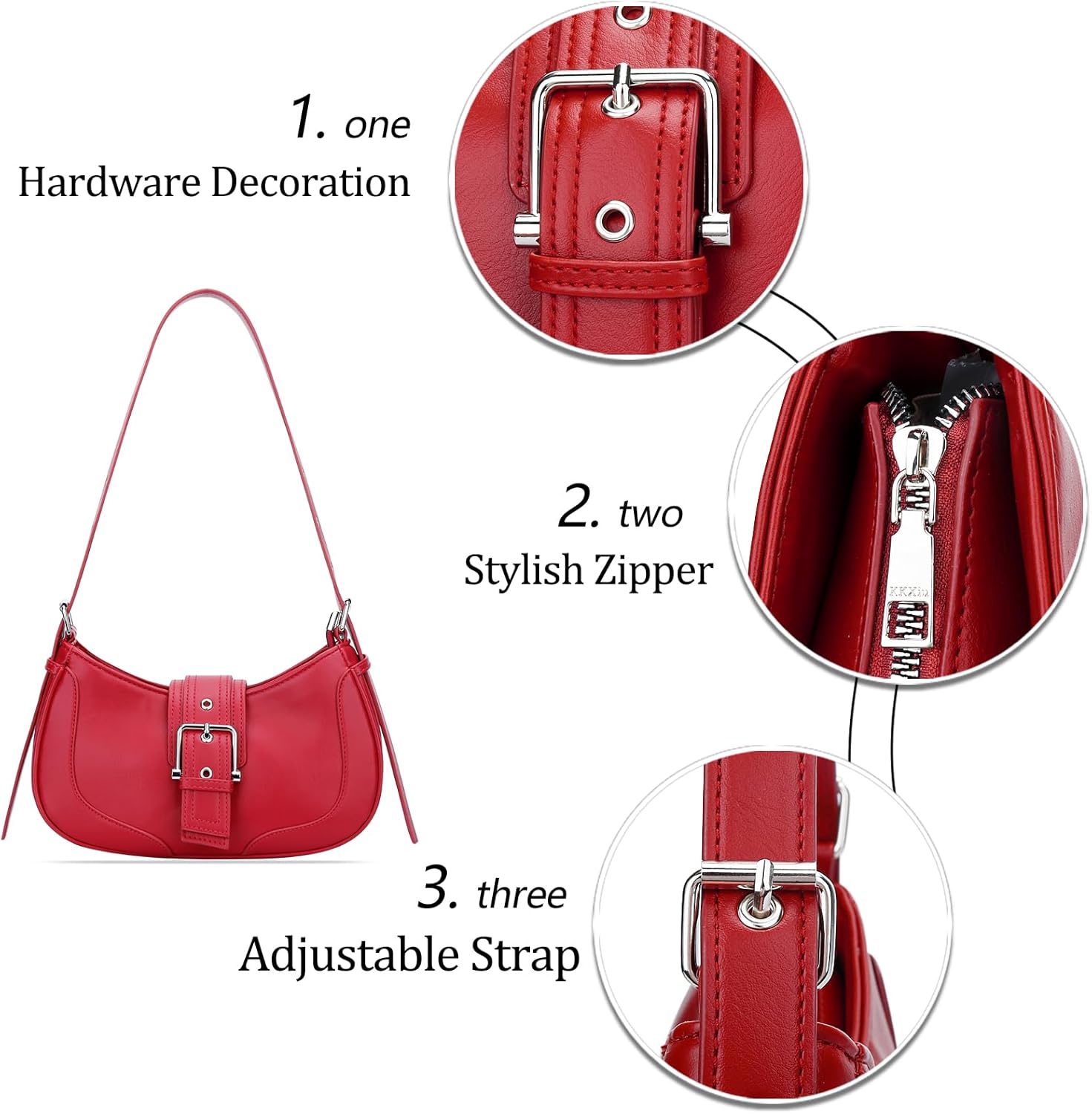 Retro Crescent Hobo Shoulder Bag