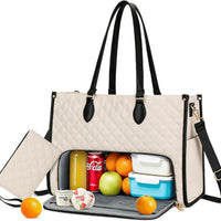 2-in-1 Laptop & Lunch Tote (Black)