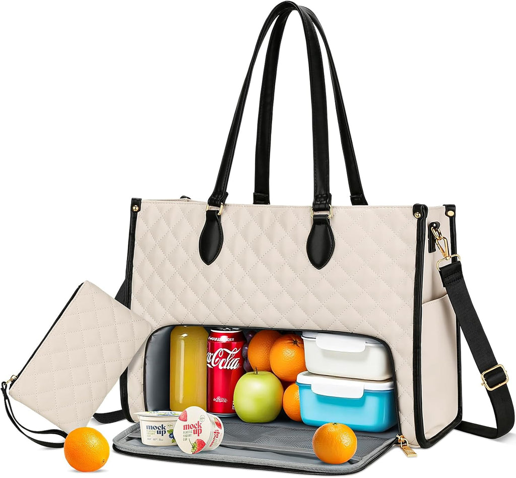 2-in-1 Laptop & Lunch Tote (Black)