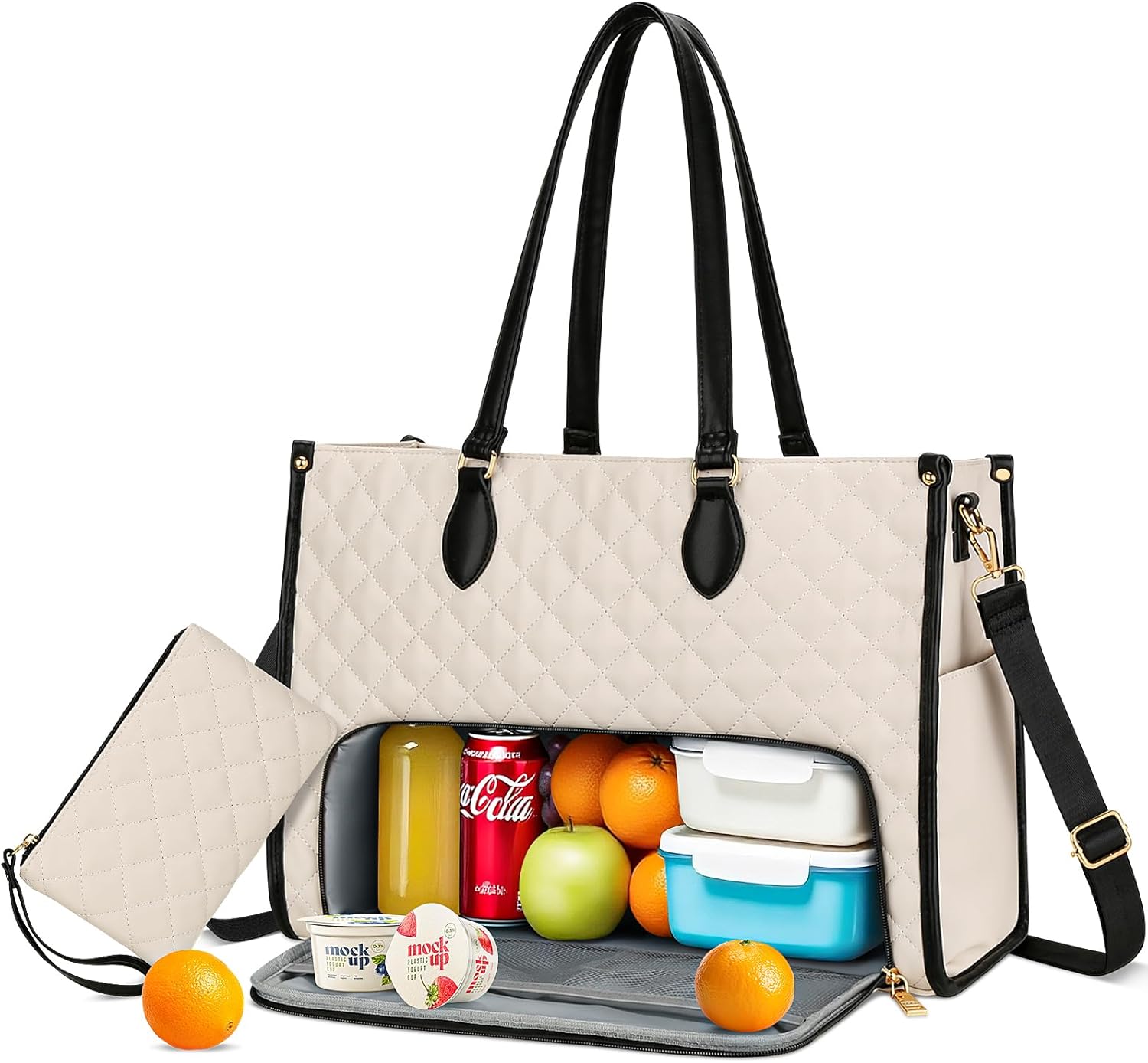 2-in-1 Laptop & Lunch Tote (Black)